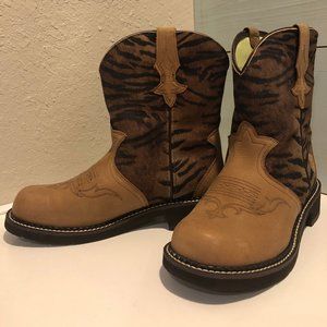 ARIAT Tigerprint CowGirl Fatbaby BOOTS ~ Sz 9